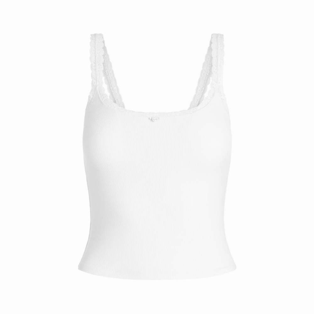 SKIMS Soft Lounge Lace Trim Cami Tank Top - Picture 2 of 10